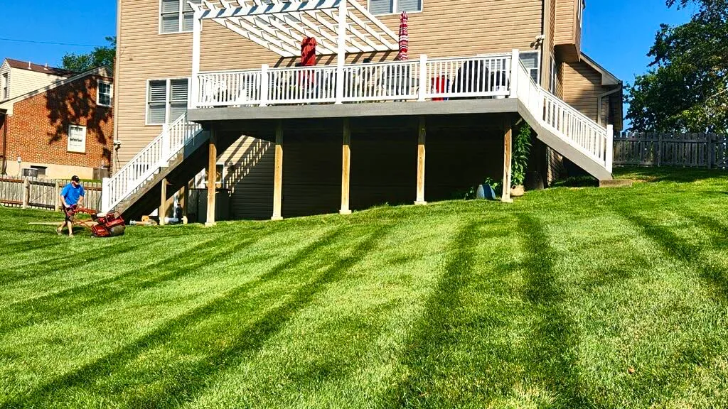 Outdoor lawn care crew photo